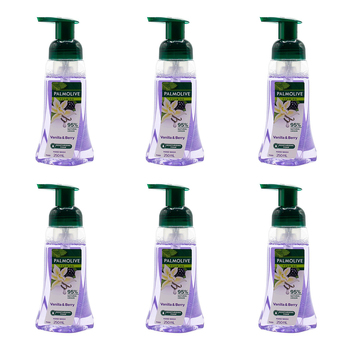 6PK Palmolive 250ml Foaming Hand Wash Pump Nourishing Vanilla & Wild Berries