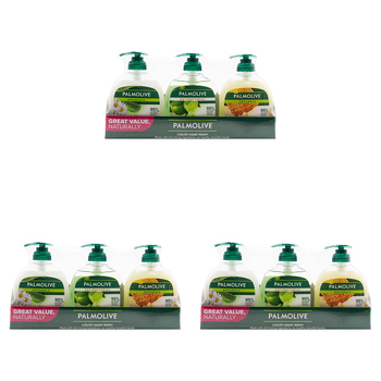 9pc Palmolive 250ml Liquid Hand Wash Pump Assorted