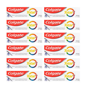 12PK Colgate Total Original Anti Bacterial Fluoride 80g Toothpaste