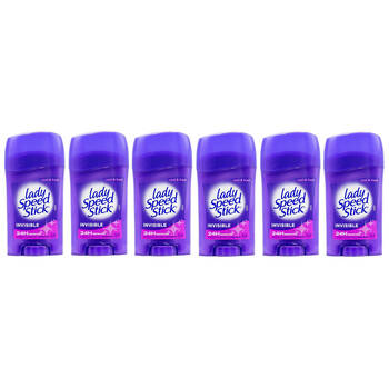 6PK Mennen Invisible Lady Speed Stick Deodorant Cool & Fresh 24H Protection 45g