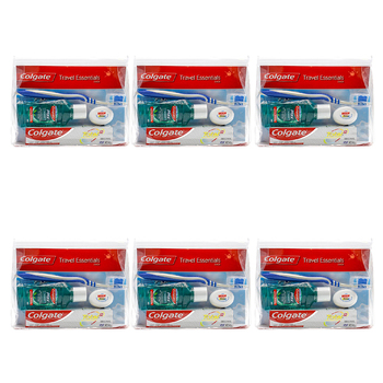 6x 4pc Colgate Toothpaste/Toothbrush/Mouthwash/Floss Oral Care Travel Pack