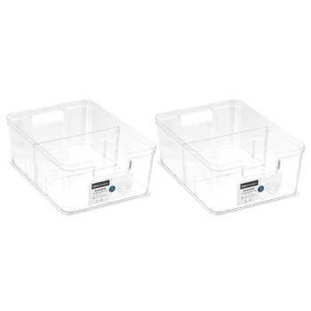 2PK Boxsweden Crystal 28x21cm Storage Tray Adjustable Divider - Clear