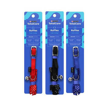 3PK Purina Total Care High-Visibility Cat Collar Asst Neck Strap