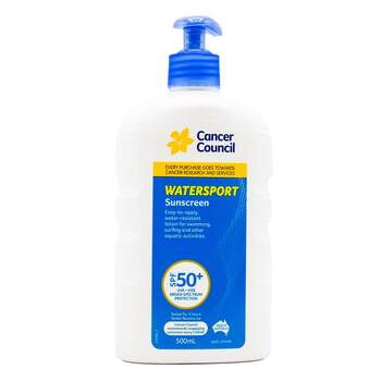 Cancer Council 500ml Sunscreen Lotion Watersport SPF50+