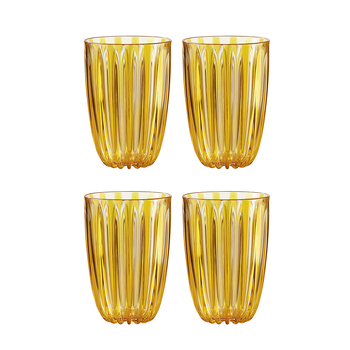 4pc Guzzini Dolcevita 470ml Drink Tumblers - Amber