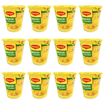 12PK Maggi Instant Noodles Soup Cup w/ Chicken Flavour 60g