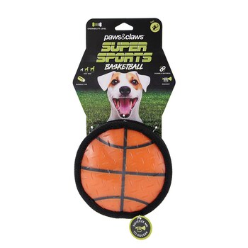 Paws & Claws Pet/Dog Toy Super Sports 15x4.5cm TPR Covered Oxford Basketball