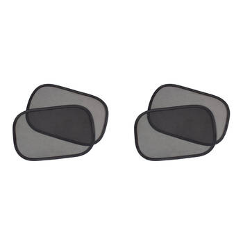 2x 2pc Childcare Basic Car Rear Side Window Shade With UV Protection Black