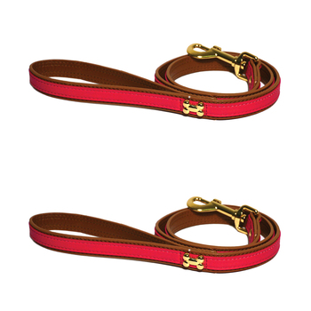 2PK Rosewood Signal 102cm Fashion Pet/Dog Lead Training/Walking Animal Leash M/L Red