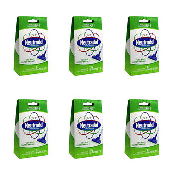 6PK Neutradol Fresh Science Vac Sac Vacuum Carpet Deodoriser - Super Fresh