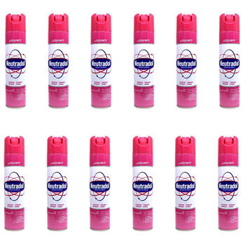 12PK Neutradol Aerosol Room Spray Air Freshener 300ml - Fresh Pink