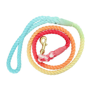 Annabel Trends Hot Dog Durable Cotton Rope Lead 1.3m Rainbow