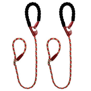 2PK Annabel Trends Snap & Stay 2in1 Dog Leash Lead Adjustable 125x13cm Red