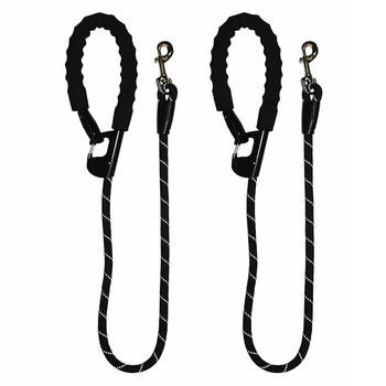 2PK Annabel Trends Snap & Stay Outdoor Walking Dog Leash Pet Lead Black