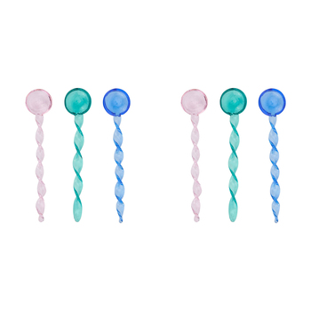 6pc Annabel Trends Twist Cocktail Swizzle Spoon Set 16.5cm