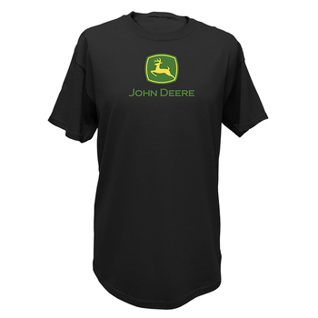John Deere Mens/Unisex Size XL Logo Tee T-Shirt Black