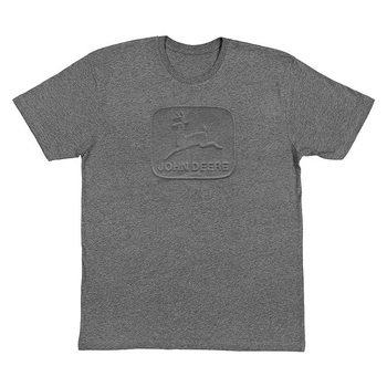 John Deere Embossed Logo T-Shirt Mens/Unisex Charcoal Small