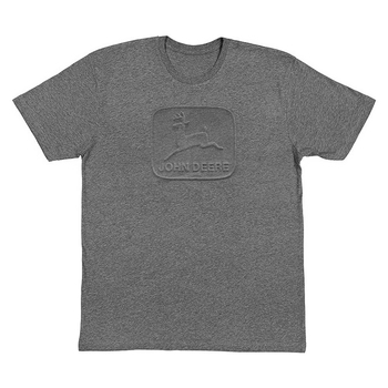 John Deere Embossed Logo T-Shirt Mens/Unisex Charcoal 3XL