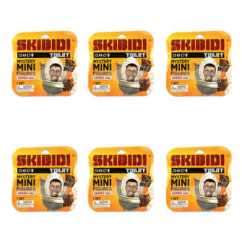 6PK Skibidi Toilet Plastic Mini Mystery Figures 5x5cm Kids 8y+