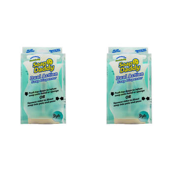 2PK Scrub Daddy Soap Daddy Dual Action Soap Dispenser Easy Use