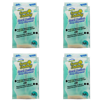 4PK Scrub Daddy Soap Daddy Dual Action Soap Dispenser Easy Use