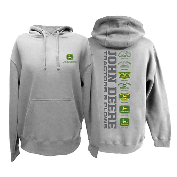 John Deere Logo Graphic Men's/Unisex Hoodie Oxford Grey 3XL