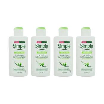 4PK Simple Kind To Skin 12 Hour Hydrating Light Moisturiser 125ml