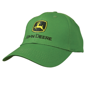 John Deere Men/Unisex One Size Logo "Nothing Runs Like a Deere" Cap Green 
