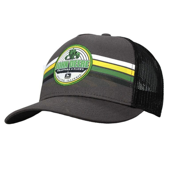 John Deere LP79650-JD Twill/Trucker Mesh Cap Charcoal/Black
