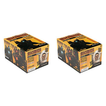 2PK Skibidi Toilet Plastic Mystery Collector Figure Toy 8x7cm Kids 8y+