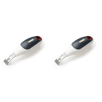 2PK Zyliss 2in1 Stainless Steel Lemon/Lime Zester - Grey