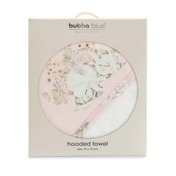 Bubba Blue Children's Sleeping Bunny Hooded Towel Soft 75x75cm