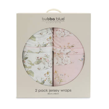 2pc Bubba Blue Sleeping Bunny Jersey Swaddle Wraps 100x100cm