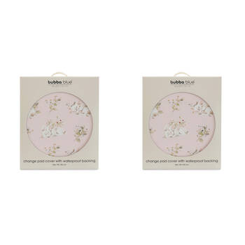2PK Bubba Blue Sleeping Bunny Waterproof Change Mat Cover 48x82cm