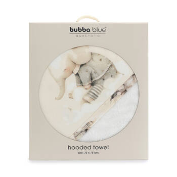 Bubba Blue Children's Elephant Bedtime Hooded Towel Soft 75x75cm