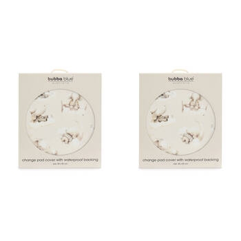 2PK Bubba Blue Elephant Bedtime Waterproof Change Mat Cover 48x82cm
