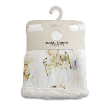 Bubba Blue Elephant Bedtime Reversible Fleece Cuddle Blanket 70x90cm