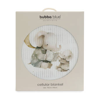 Bubba Blue Baby and Children's Elephant Bedtime Cellular Blanket 70x90cm