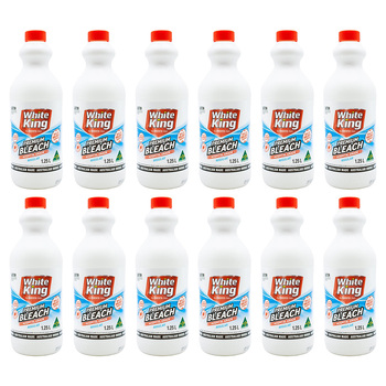 12PK White King Premium Bleach 1.25L Multi Purpose Cleaner - Regular