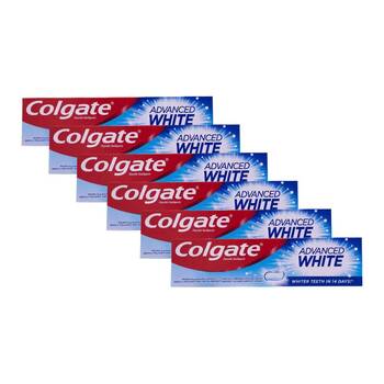 6PK Colgate Advance White Flouride Toothpaste Tube 147g Teeth Cleaner