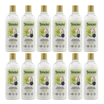 12PK Timotei Hydrating Conditioner 300ml Coconut Milk & Aloe Vera Nourishing