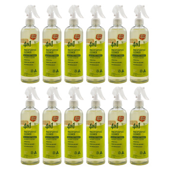 12PK White King 4In1 Multipurpose Cleaner Spray 500ml - Lemon Lime