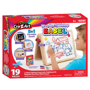 Cra-Z-Art Stationery Wooden Double Sided White/Chalkboard Tabletop Easel 6y+