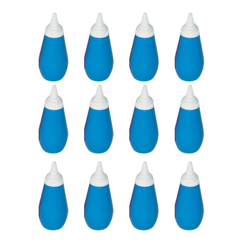 12PK Homeleisure Sauce Bottle Red/Blue Kitchen Food Cooking  Serveware