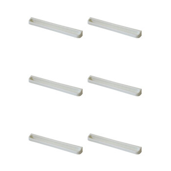 6PK Homeleisure Plastic Handy Rail Bathroom/Kitchen Tidy White 