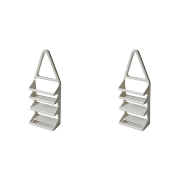 2PK Homeleisure Plastic Bathroom/Shower Caddy White 