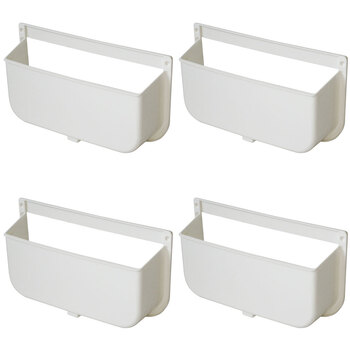 4PK Homeleisure Plastic Lid & Pantry Tidy Holder White 