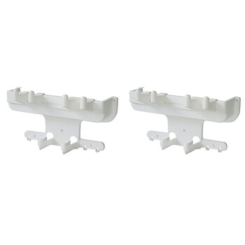 2PK Homeleisure Vacuum Brush & Broom Plastic Tidy Storage White 