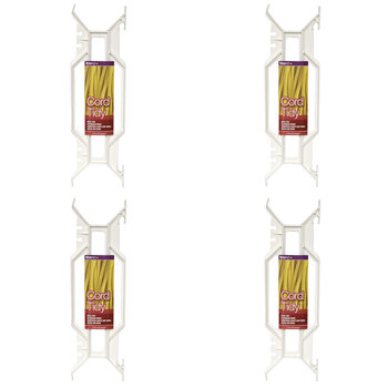 4PK Homeleisure Plastic Extension Cord Tidy Organiser White 