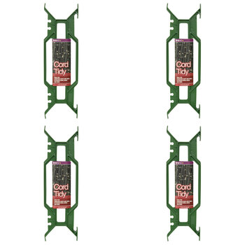 4PK Homeleisure Plastic Extension Cord Tidy Organiser Green Xmas 
